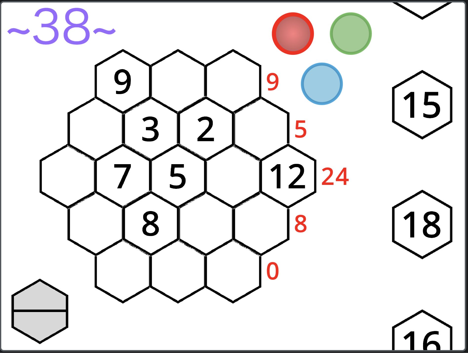 Title screen of 1938 Hexagons